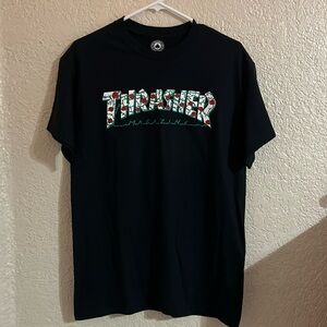 Thrasher Skate Magazine Official merch tee NWT size M floral chest logo
